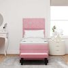 vidaXL Postelja z vzmetnico z vzmetnico Roza 80 x 200 cm Žamet