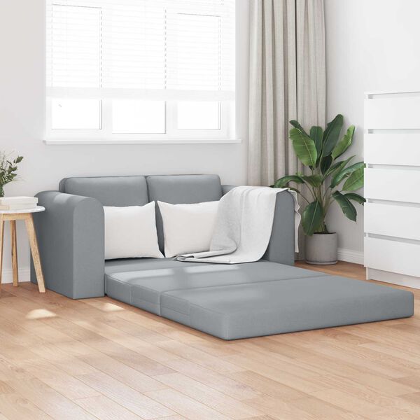 vidaXL Sofa postelja 60cm Svetlo siva blago