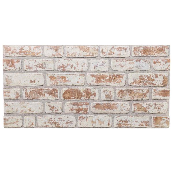 vidaXL Stenske plo&scaron;če 10 pcs Rdeča in bela 100 x 50 cm EPS pena