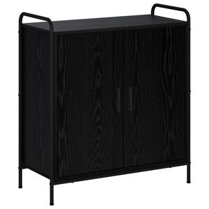 vidaXL Strani &scaron;al Črni hrast 97 x 33 x 81 cm Inženirski les