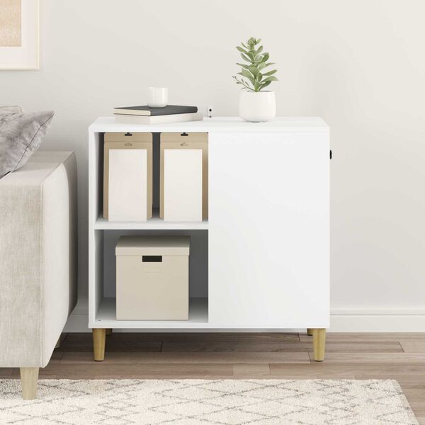 vidaXL Mačja hi&scaron;a Bela 72 x 42.5 x 70 cm Konstruiran les