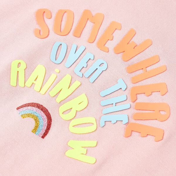 Otroška majica s kratkimi rokavi svetlo roza 104