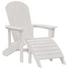 vidaXL Stol Adirondack Bela 82 x 74 x 92 cm HDPE