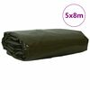 vidaXL Tarpaulin 650g / m&sup2; Oljčno zelena 5 x 8 m Platno s PVC premazom