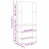 vidaXL Stojalo za oblačila Star les 77 x 30 x 171 cm Konstruiran les