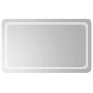 vidaXL LED kopalni&scaron;ko ogledalo z ogledalom Transparentno 100 x 60 cm