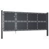 vidaXL Vrtna vrata iz jekla 350x125 cm antracitna