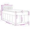vidaXL Box spring postelja z vzmetnico črna 100x200 cm blago