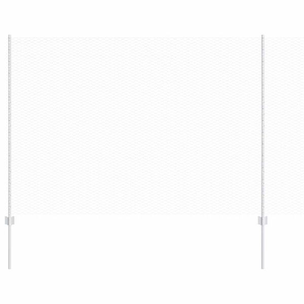 vidaXL Ograja s stebrom srebrna 1,5 x 50 m Jeklo