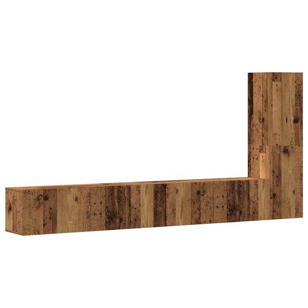 vidaXL TV omara 3-delna stenski stari lesni inženirski les