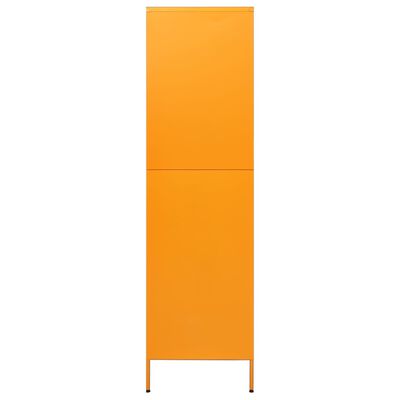 vidaXL Garderobna omara gorčično rumena 90x50x180 cm jeklo