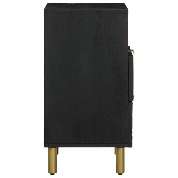 vidaXL Nočna omarica črna 50x33x62 cm Izoblikovan les