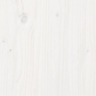 vidaXL Peskovnik s pokrovom bel 111x111x19,5 cm trdna borovina