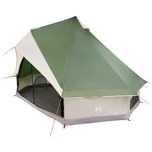 vidaXL Tipi &scaron;otor 8-osebni Zelena tafeta