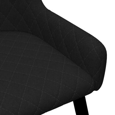 vidaXL Jedilni stoli 2 kosa črno blago