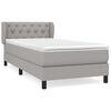 vidaXL Box spring postelja z vzmetnico svetlo siva 80x200 cm blago