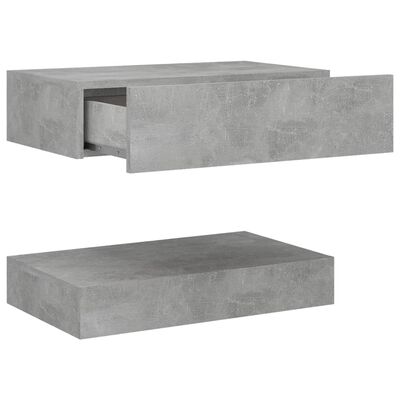 vidaXL Nočna omarica betonsko siva 60x35 cm iverna plošča