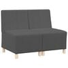 vidaXL Modularna sofa enota brez naslonov 2 kos Temno siva