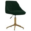 vidaXL Vrtljiv jedilni stol 2 kosa temno zelen žamet