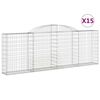 vidaXL Obokana gabion ko&scaron;ara 15 kos 300x30x100/120 cm pocinkano železo