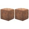 vidaXL Tabure 2 kosa rjav 30x30x30 cm umetno usnje semi&scaron;
