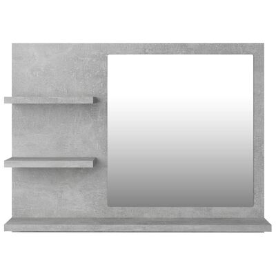 vidaXL Kopalniško ogledalo betonsko sivo 60x10,5x45 cm iverna plošča