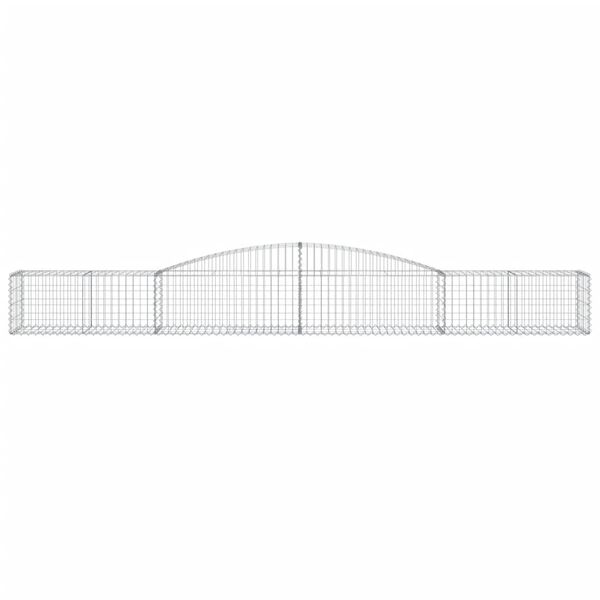 vidaXL Obokane gabion ko&scaron;are 9 kosa 400x50x40/60 cm pocinkano železo