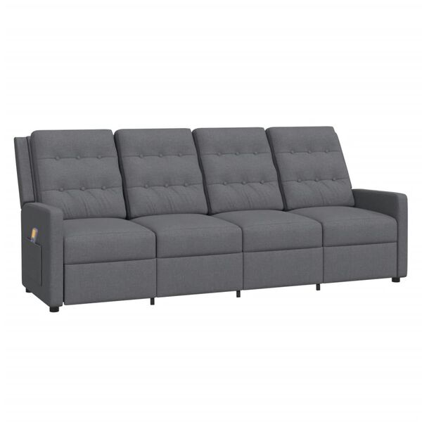 vidaXL Masažni &scaron;tirised svetlo siv iz blaga