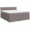 vidaXL Box spring postelja z vzmetnico taupe 180x200 cm blago