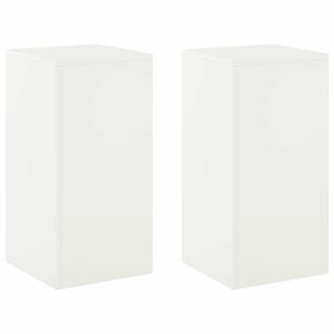 vidaXL Stojalo za rastline 2 pcs Bela 30 x 30 x 60 cm Jeklo