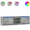 vidaXL TV omarica z LED betonsko siva 180x34x50 cm inženirski les