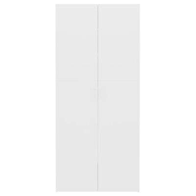 vidaXL Omara za čevlje bela 80x35,5x180 cm iverna plošča