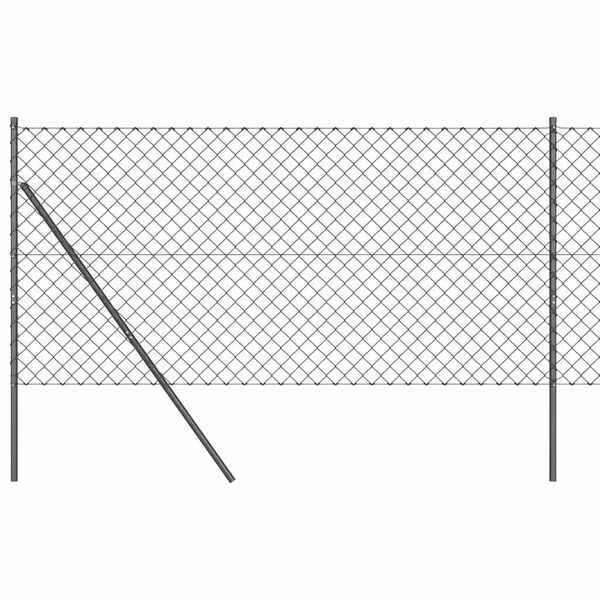 vidaXL Steber ograje. Siva 25 x 1 m (60 x 60 mm mreža) Jeklo