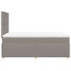 vidaXL Box spring postelja z vzmetnico taupe 120x190 cm blago