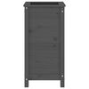 vidaXL Vrtna visoka greda siva 40x40x78 cm trdna borovina