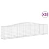 vidaXL Obokane gabion ko&scaron;are 25 kosov 400x50x80/100 cm cinkano železo