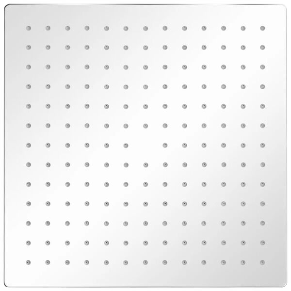vidaXL Glava za Tuš Nerjaveče Jeklo 30x30 cm Pravokotna