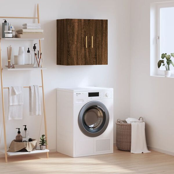 vidaXL Stenska omarica rjava hrast 60x31x60 cm inženirski les