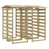 vidaXL Pergola s streho 4 kosi 100x90x200 cm impregnirana borovina