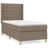vidaXL Box spring postelja z vzmetnico taupe 80x200 cm blago