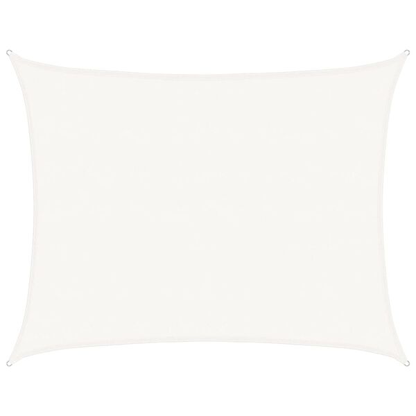 vidaXL Senčno jadro 160 g/m&sup2; belo 6x8 m HDPE