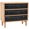 vidaXL Omarica s predali trden les jelke 80x36x75 cm