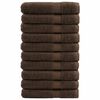 vidaXL Premium brisače za savno SOLUND 10 kos rjava 80x200 cm 600 g/m2