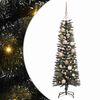 vidaXL Umestno božično drevo Zelena 120 cm PVC, plastika in jeklo