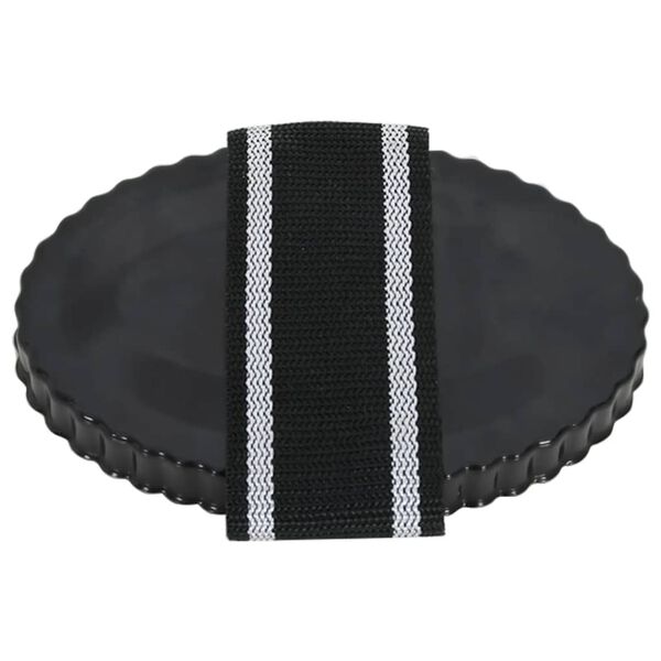 vidaXL Krtača za konja 3 kosi črno jeklo