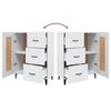 vidaXL Komoda bela 69,5x34x90 cm konstruiran les