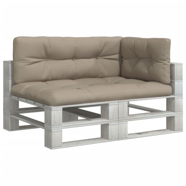 vidaXL Blazine za palete 3 kosi taupe blago