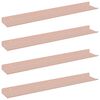 vidaXL Ležeča polica Montaža za steno 4 kos Roza 60 x 8,5 x 2,5 cm
