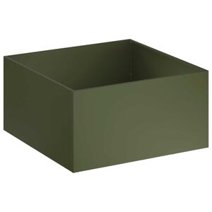vidaXL Vrtni lonček Olivno zelena 60 x 60 x 40 cm Mlinjeni jeklo