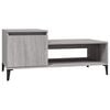 vidaXL Klubska mizica Siva sonoma 100x50x45 cm inženirski les